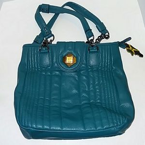 Green leather purse